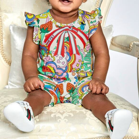RARE Gucci Strawberry Festival Onesie 12-18M - Picture 1 of 8